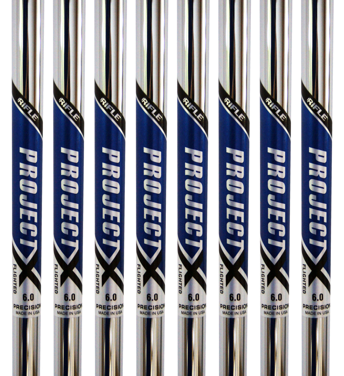 Rifle Project X Flighted Steel Iron Golf Club Shafts – Set of 8