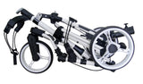 Qwik-Fold Golf Push Cart 3 Wheel w/ 360 Rotating Front Wheel, with Foot Brake, Umbrella Holder, Cup Holder, & Storage Compartment
