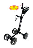 QWIK-FOLD 4 Wheel Folding Push Pull Golf Cart - Foot Brake - ONE Second to Open & Close!
