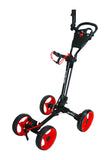 QWIK-FOLD 4 Wheel Folding Push Pull Golf Cart - Foot Brake - ONE Second to Open & Close!