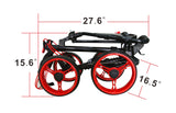 QWIK-FOLD 4 Wheel Folding Push Pull Golf Cart - Foot Brake - ONE Second to Open & Close!