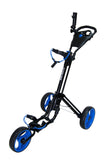 QWIK-FOLD 3 Wheel Push Pull Golf Cart - Foot Brake - ONE Second to Open & Close!
