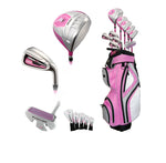 Precise M5+ Ladies 17 Piece Complete Right Hand Womens Golf Clubs Set w/ Cart Bag - 2 Color Options!