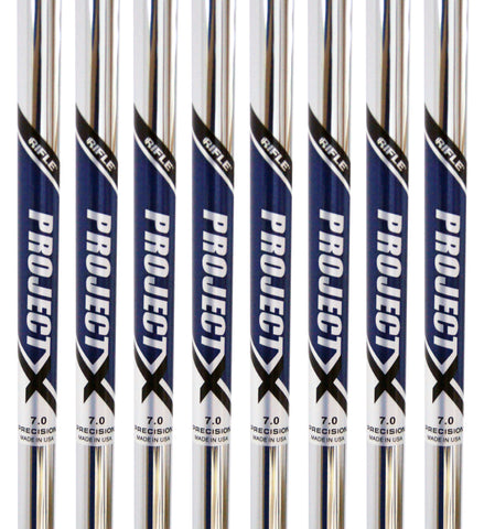 Project X Rifle 7.0 3->PW Steel Iron Golf Club Shafts - Set of 8 (.355 Taper Tip)