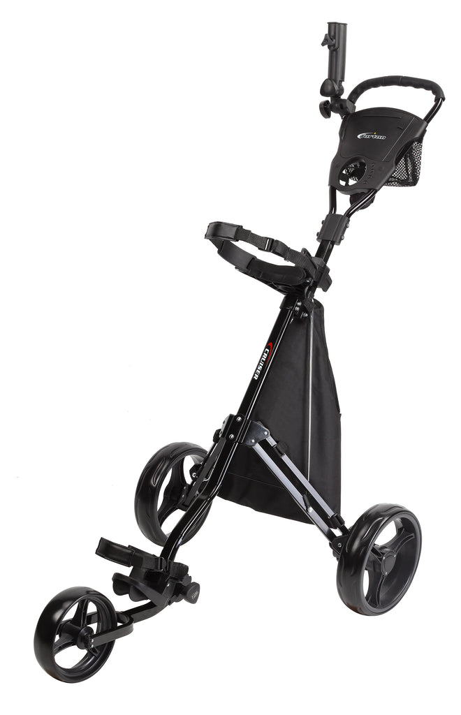 Tartan Cruiser 3 Wheel Push Pull Golf Cart w/ Large, Nylon Storage Bag –  GolfBestBuy