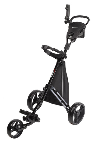 Tartan Cruiser 3 Wheel Push Pull Golf Cart w/ Large, Nylon Storage Bag