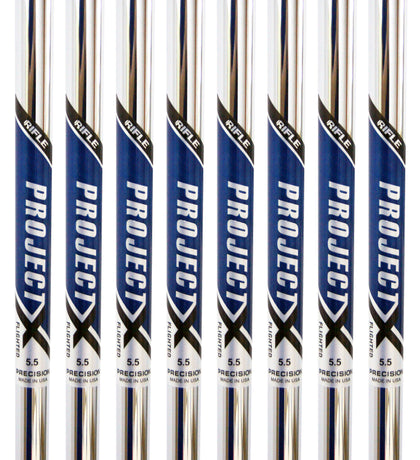 Rifle Project X Flighted Steel Iron Golf Club Shafts – Set of 8 Shafts (3->PW)