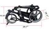 QWIK-FOLD 3 Wheel Push Pull Golf Cart - Foot Brake - ONE Second to Open & Close!