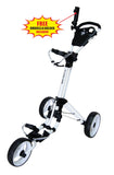 QWIK-FOLD 3 Wheel Push Pull Golf Cart - Foot Brake - ONE Second to Open & Close!