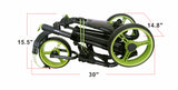 QWIK-FOLD 3 Wheel Push Pull Golf Cart - Foot Brake - ONE Second to Open & Close!