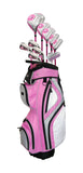 Precise M5+ Ladies 17 Piece Complete Right Hand Womens Golf Clubs Set w/ Cart Bag - 2 Color Options!