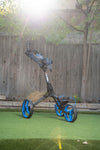 CUBE CART 3 Wheel Push Pull Golf Cart - Two Step Open/Close - Smallest Folding Lightweight Golf Cart in The World