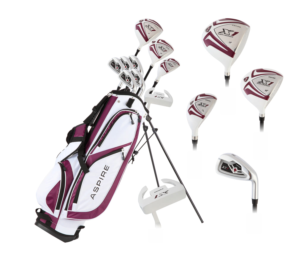 Aspire PRO-X 19 Piece Men's Complete Right Hand Golf Club Set - Reg & Tall  Sizes