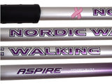 Aspire Nordic Walking Sticks Poles For Hiking, Trekking – 3 Sizes & 6 Colors!